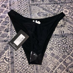 Black High-Waisted Bikini Bottoms - Never Worn